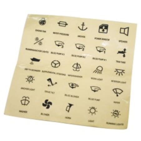 Samoljepive funkcionalne naljepnice za električne panele s prekidačima 99726, 99728-30 - Set od 25 kom Naljepnice za panele