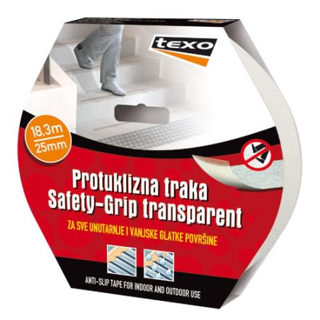 Traka protuklizna Aqua Safe 18,3m x 25 mm (bijela/prozirna) Trake