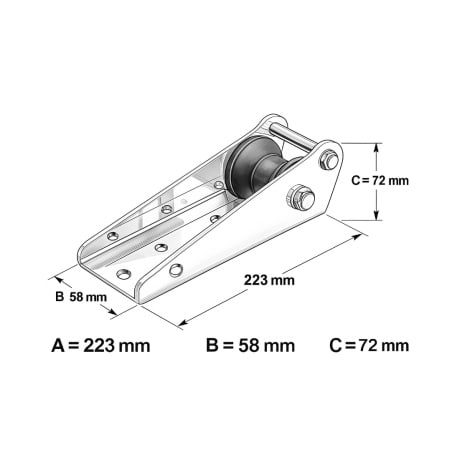 Vodilica sidra AISI 304, 223× 58×72 mm Vodilice sidra