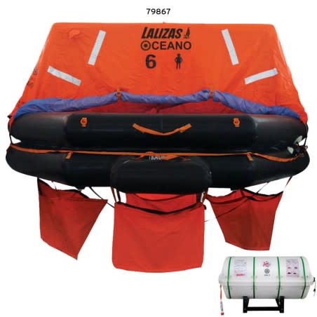 LALIZAS splav SOLAS Oceano, MER, TOB Type, 8 osoba, canister (A) Splavi SOLAS Oceano – Throw-overboard (TOB) Type A
