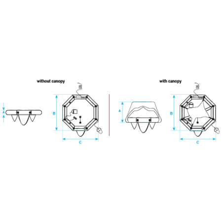 LALIZAS splav Coastal Compact, 6 osobe, mekano pakiranje, bez krova Splavi LALIZAS COASTAL COMPACT