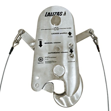 LALIZAS automatsko-ručna otpuštajuća kuka LAR 36, SOLAS/MED Dodaci za splavi za spašavanje