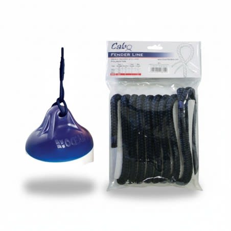 CABO Uže za bokobrane s upletenom omčom, 10mm, L2m, crni Konopi za bokobrane