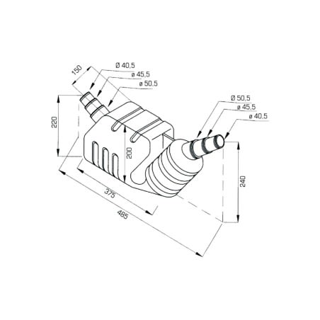 Vodeni prigušivač ispuha (Waterlock) za motore s vodenim hlađenjem, 40/45/50 mm, 7 L Ispusti i prigušivači