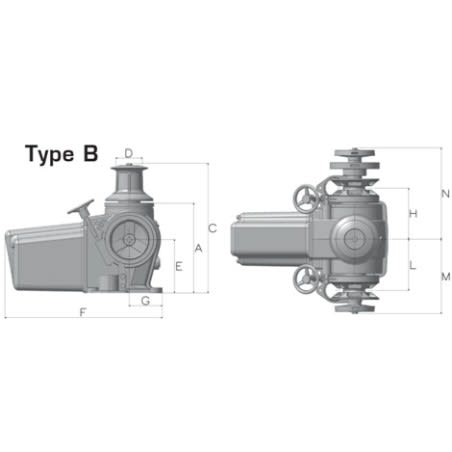 Lofrans vitlo Titan Alu TA 24v 2,3kW 12/13mm Horizontalna vitla