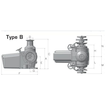 Lofrans vitlo S.Ercole Alu Hyd 16mm, Type B Horizontalna vitla