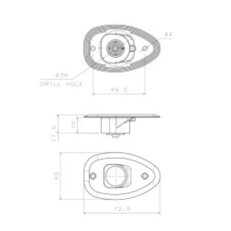 Navigacijska svjetla MICRO LED 12, 112° - ugradbena Micro led svjetla