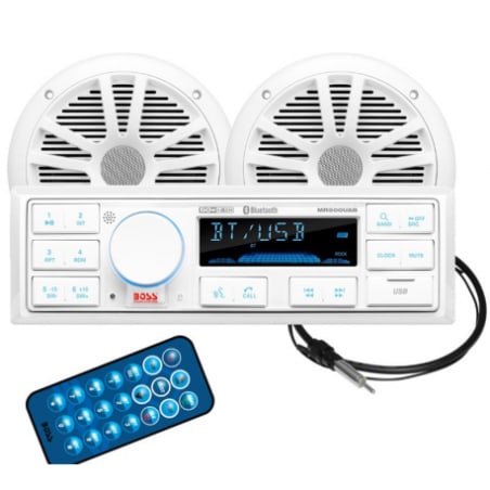 Boss Marine komplet MCK500WB.6 2u1, bijeli zvučnici Radio uređaji