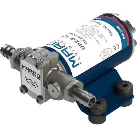 MARCO UP2-P, električna 12V, 10 l/min – za prijenos vode i tekućih aditiva (PEEK zupčanici, mesingano kućište) Pumpe za prije...