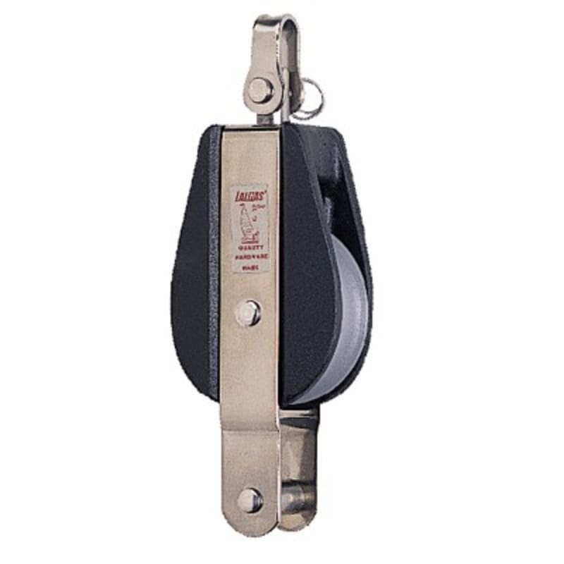 Jednostruki koloturnik s vrtuljkom sa škopcem s osiguračem i vilicom, za uže Ø 10mm Koloturnici za uže 10mm