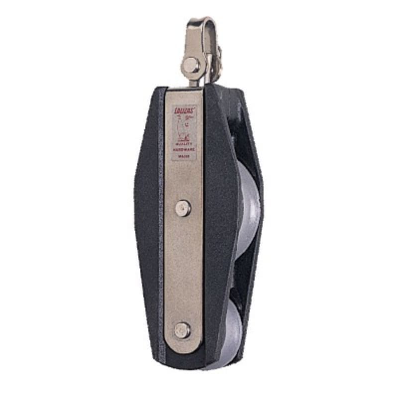 Dvostruki kolturnik s vrtuljkom sa škopcem s osiguračem, okomiti, violinski, za uže Ø 10mm Koloturnici za uže 10mm