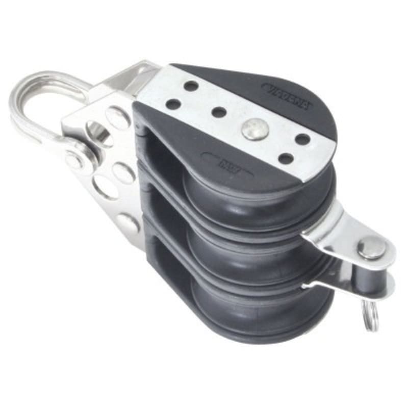 Trostruki koloturnik sa škopcem i vilicom s osiguračem Koloturnici za uže 10mm, kotačić D38mm