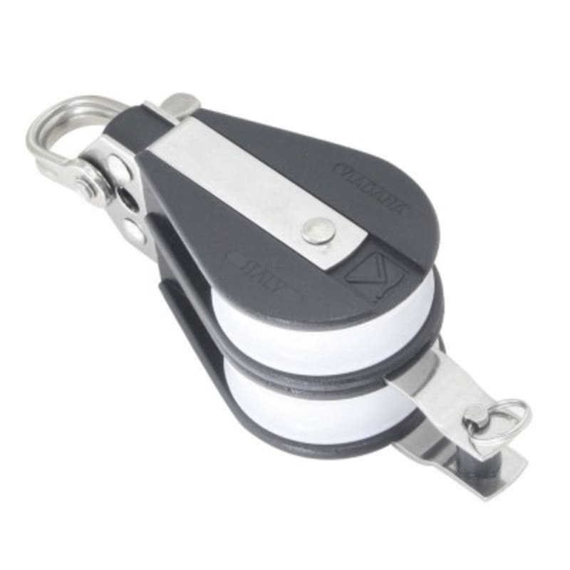 Dvostruki koloturnik sa škopcem i vilicom s osiguračem Koloturnici za uže 10mm, kotačić D45mm