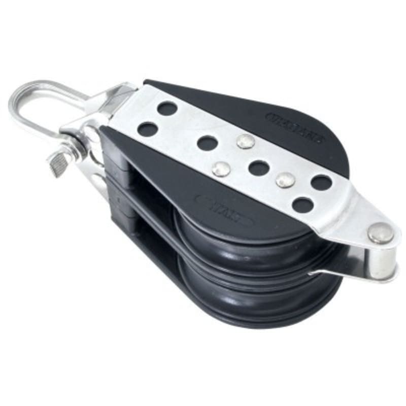 Dvostruki koloturnik sa škopcem i vilicom s osiguračem Koloturnici za uže 10mm, kotačić D57mm