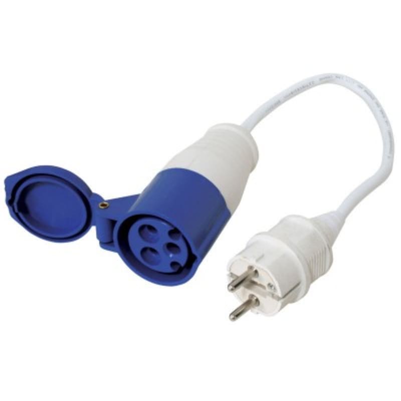 Set - kabel s ženskim utikačem 16A & Schuko utikačem 16A, 220-240V, plava Shore Power — priključak na obalu (230V)