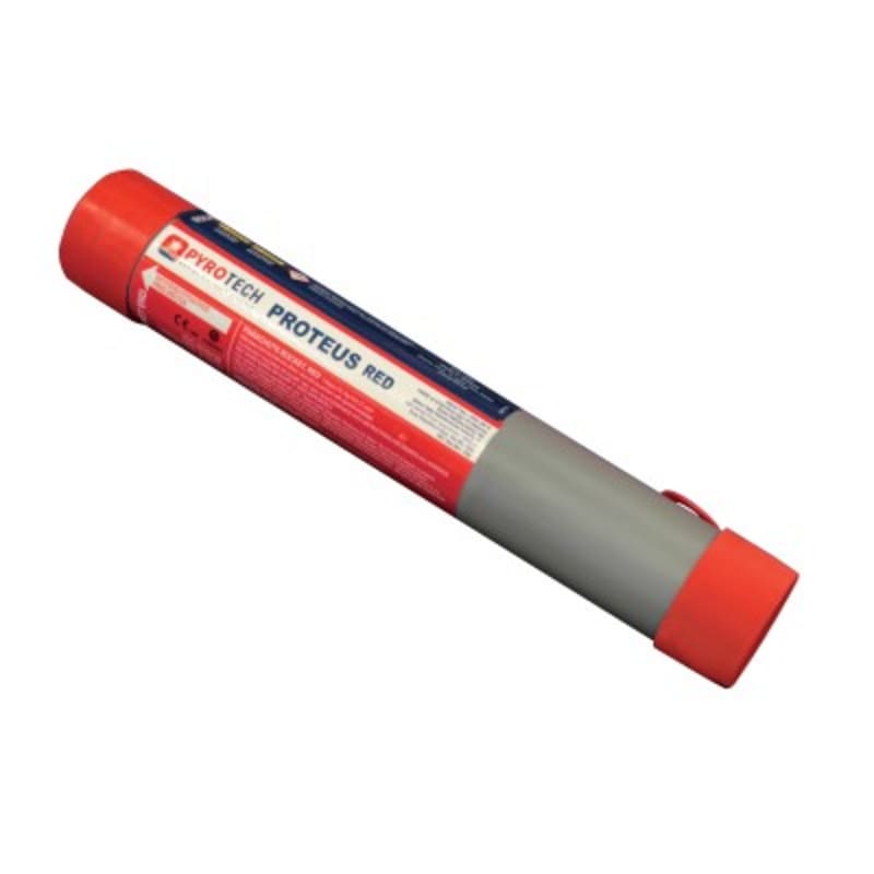 PYROTECH padobranska raketa, SOLAS/MED/USCG, crvena Brodska pirotehnika