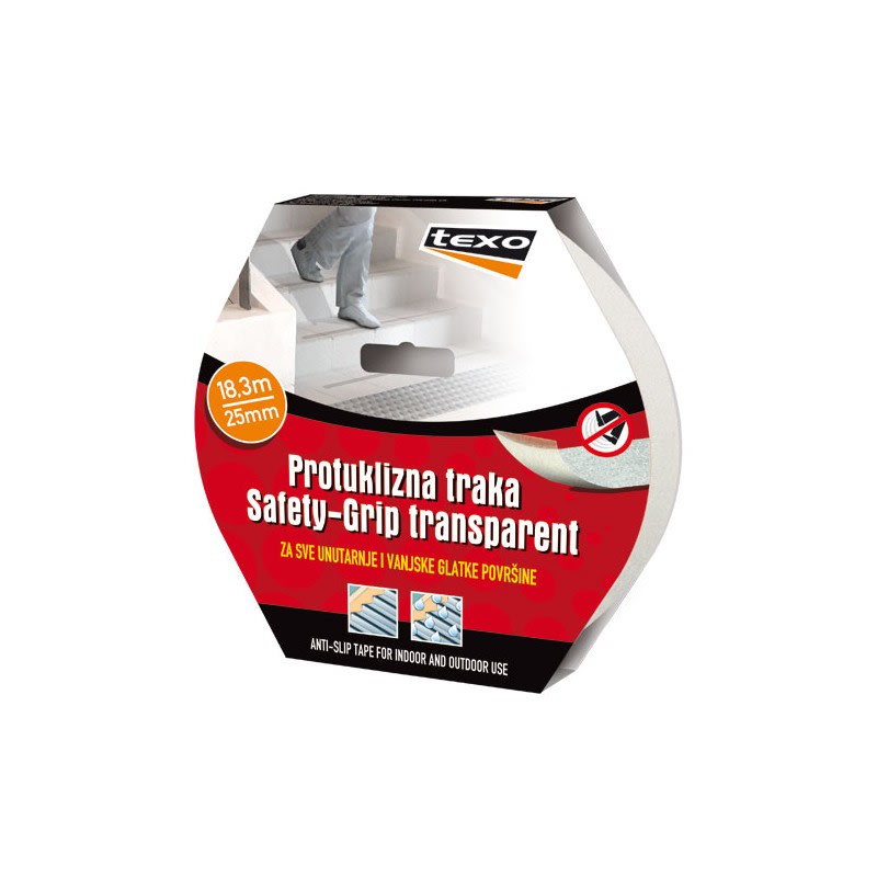 Traka protuklizna Aqua Safe 18,3m x 25 mm (bijela/prozirna) Trake