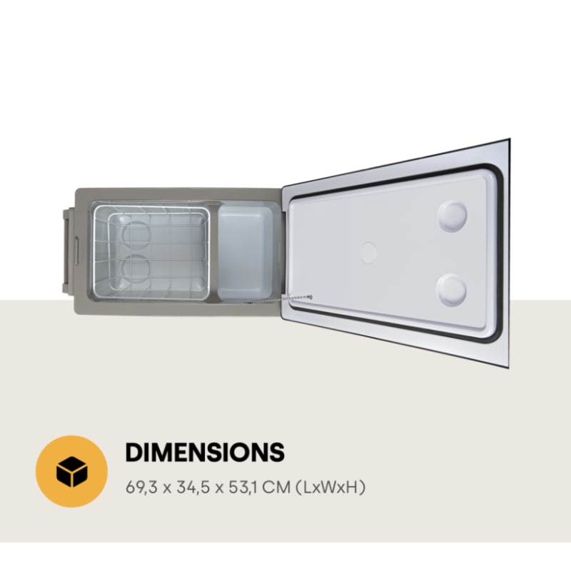 STEAMY prijenosni električni hladnjak 12/24/220V, 49lit, 1 zona hlađenja Prijenosne škrinje - jacere