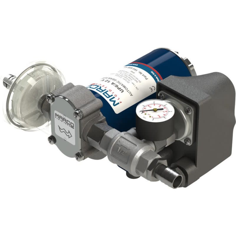 MARCO UP6/A električna zupčasta pumpa za vodu s tlačnim prekidačem / 12 V / 26 l/min / 2,5 bara / 36 psi Električne pumpe za ...