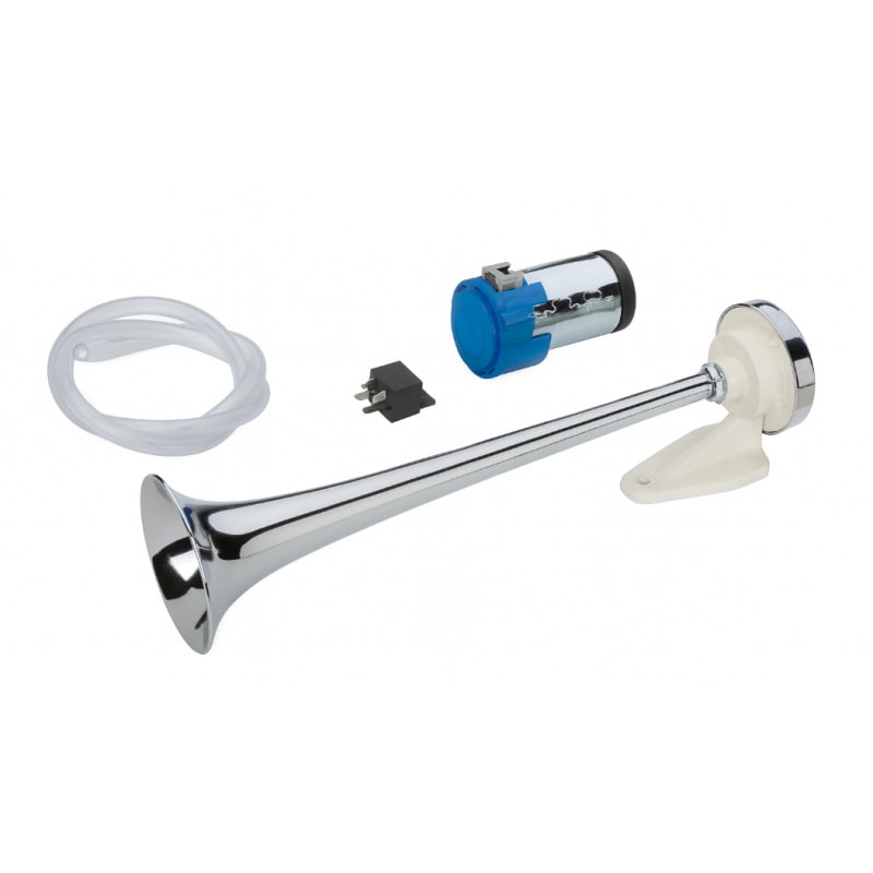 MARCO kromirana ABS truba/sirena s kompresorom 12V, 114 dB, 390 mm (MA1-C) Brodske sirene