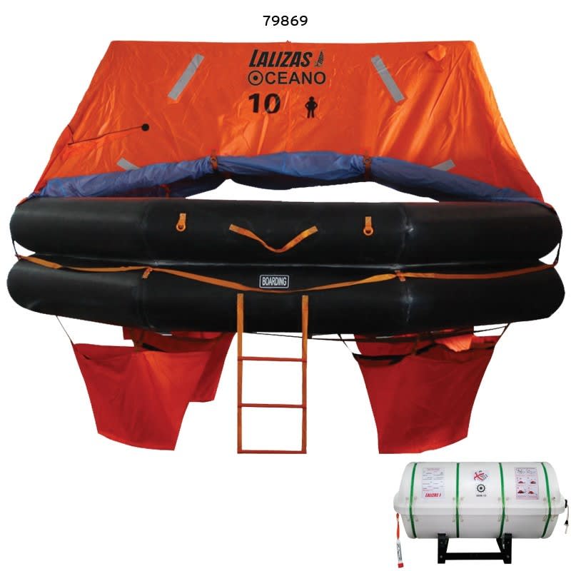 LALIZAS splav SOLAS Oceano, MER, TOB Type, 10 osoba, canister (A) Splavi SOLAS Oceano – Throw-overboard (TOB) Type A