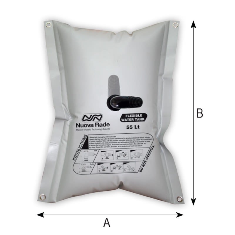 Nuova Rade fleksibilni spremnik pitke vode, pravokutni – 55 l – sivi Fleksibilni spremnici za vodu i dodaci