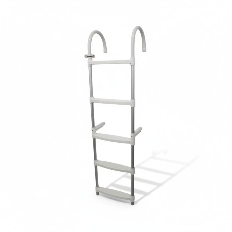 Aluminijske brodske ljestve – 5 gazišta, L1360×W350mm Odstranjive brodske stepenice i ljestve – aluminij / inox