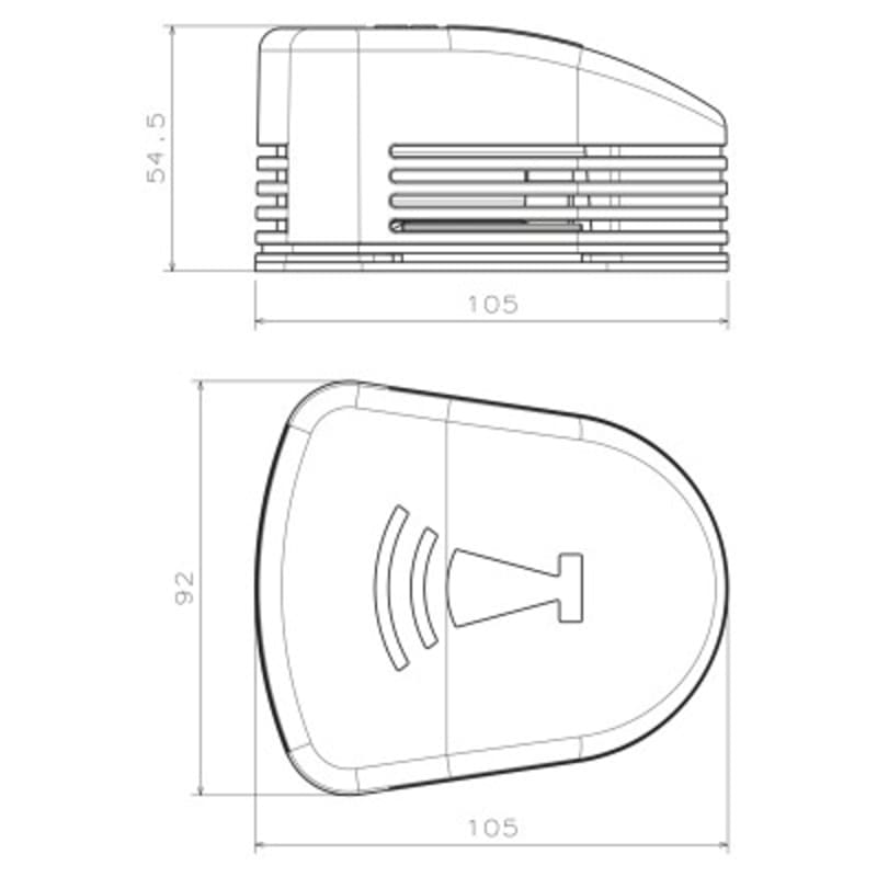 Nuova Rade kompaktna elektromagnetska sirena 12V 1.5A, 100 dB, bijela ASA, UV otporna Brodske sirene