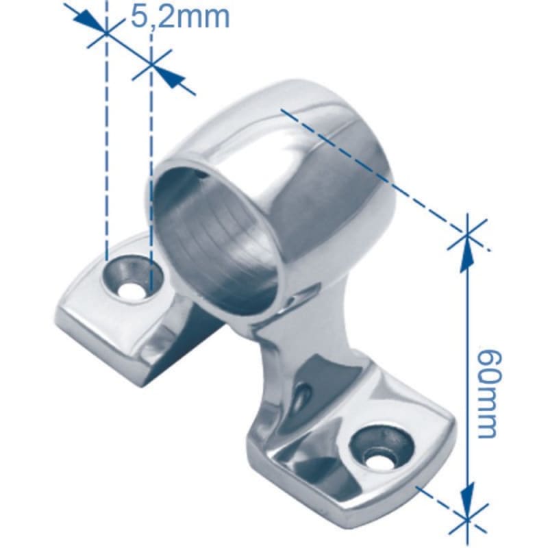 Nosač cijevi prolazni D25mm, Inox 316 Rukohvati i nosači