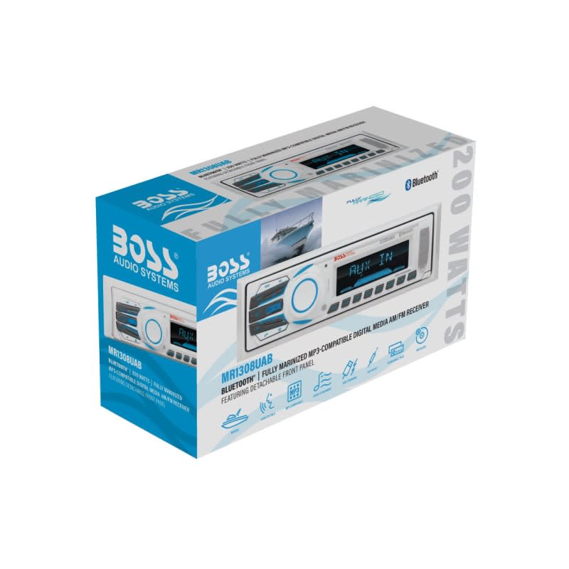 Boss Marine radio AM/FM MR1308UAB, 4x50W, bijeli Radio uređaji
