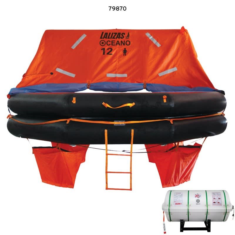 LALIZAS splav SOLAS Oceano, MER, TOB Type, 12 osoba, canister (A) Splavi SOLAS Oceano – Throw-overboard (TOB) Type A