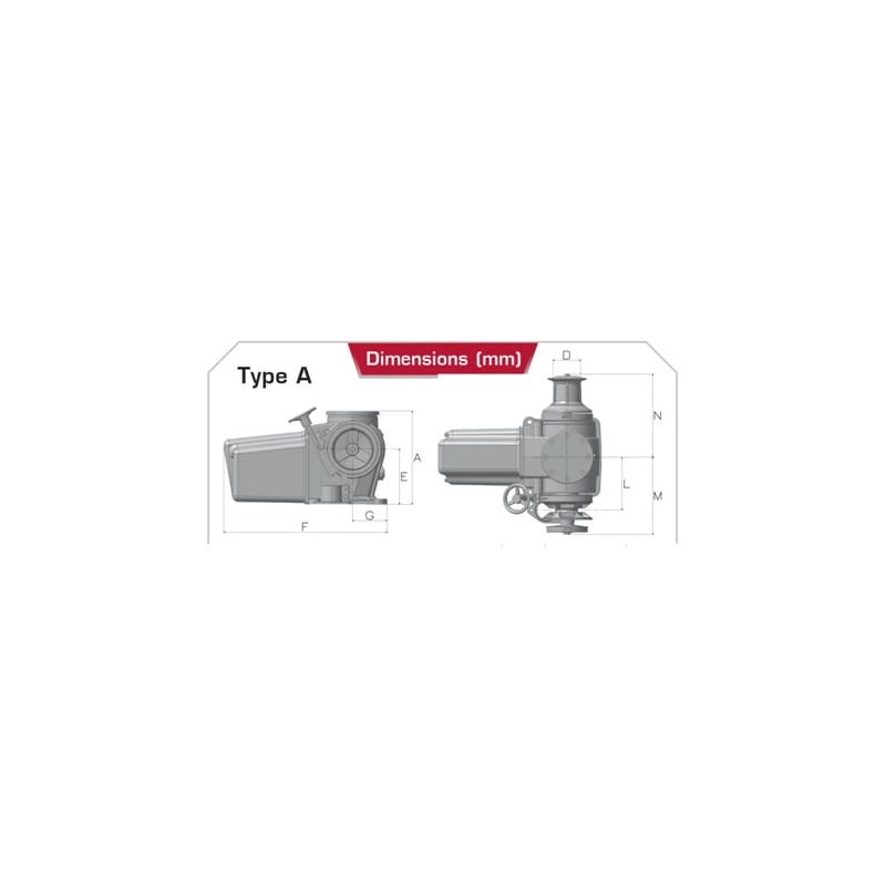 Lofrans vitlo Ercole Alu TA 24v 3,5kW 14mm, Type A Horizontalna vitla