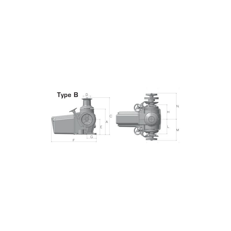 Lofrans vitlo Ercole Alu TA 24v 3,5kW 14mm, Type A Horizontalna vitla