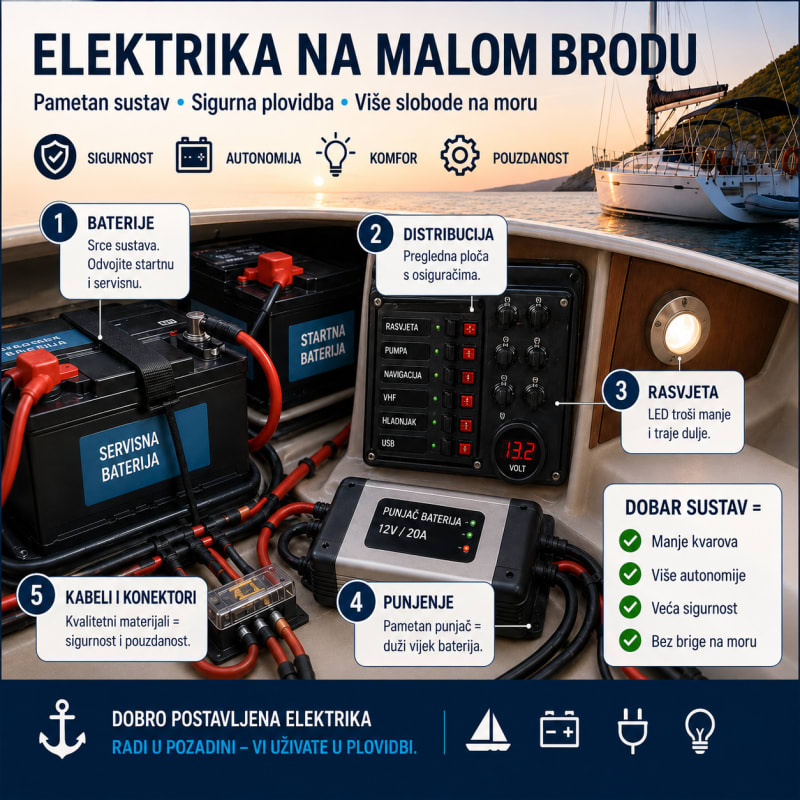 Elektrika na malom brodu: kako izbjeći kvarove i ploviti sigurnije uz pametno odabran sustav