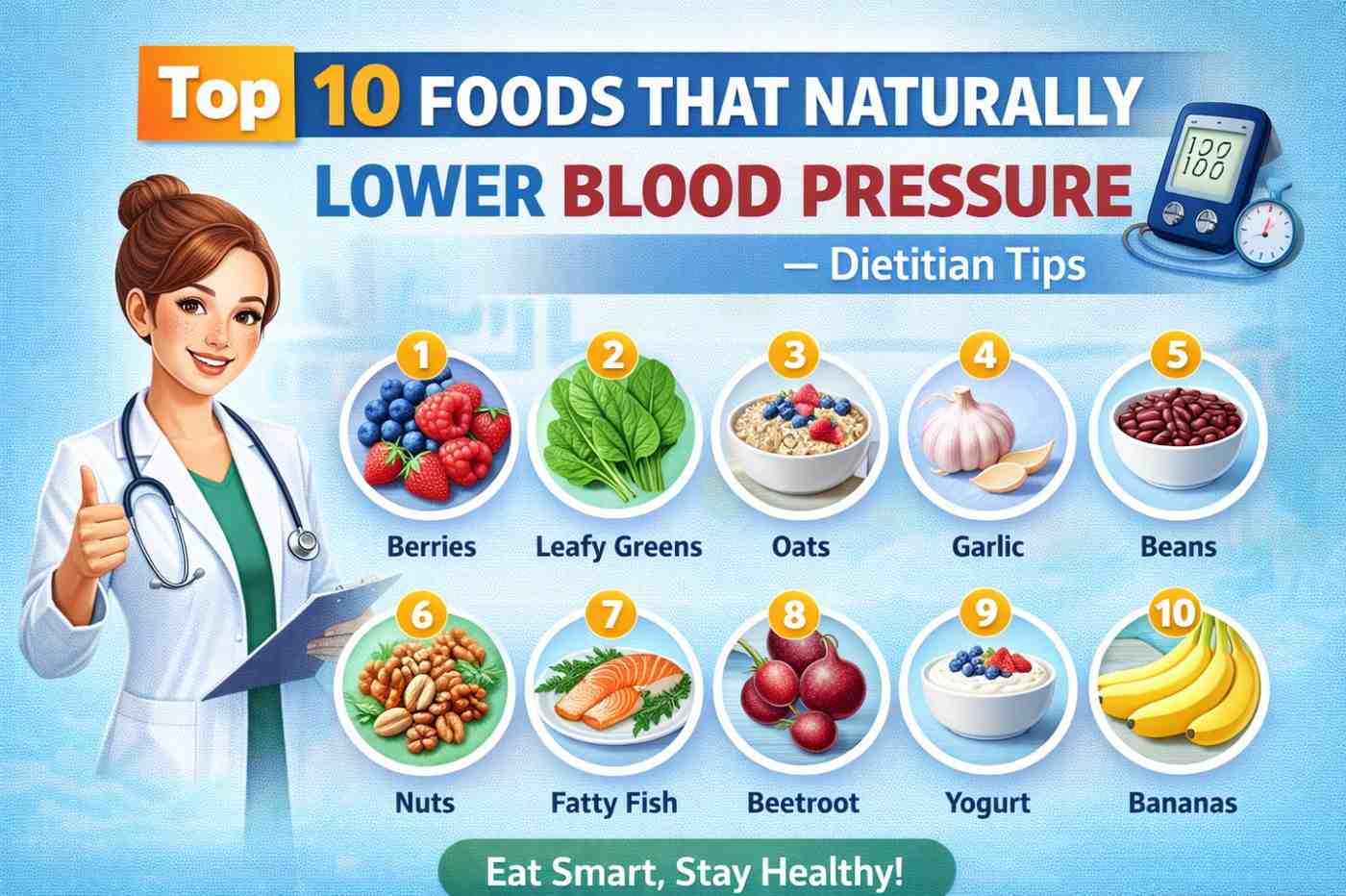 Top 10 Foods That Naturally Lower Blood Pressure | Jigyasa Hospital ...