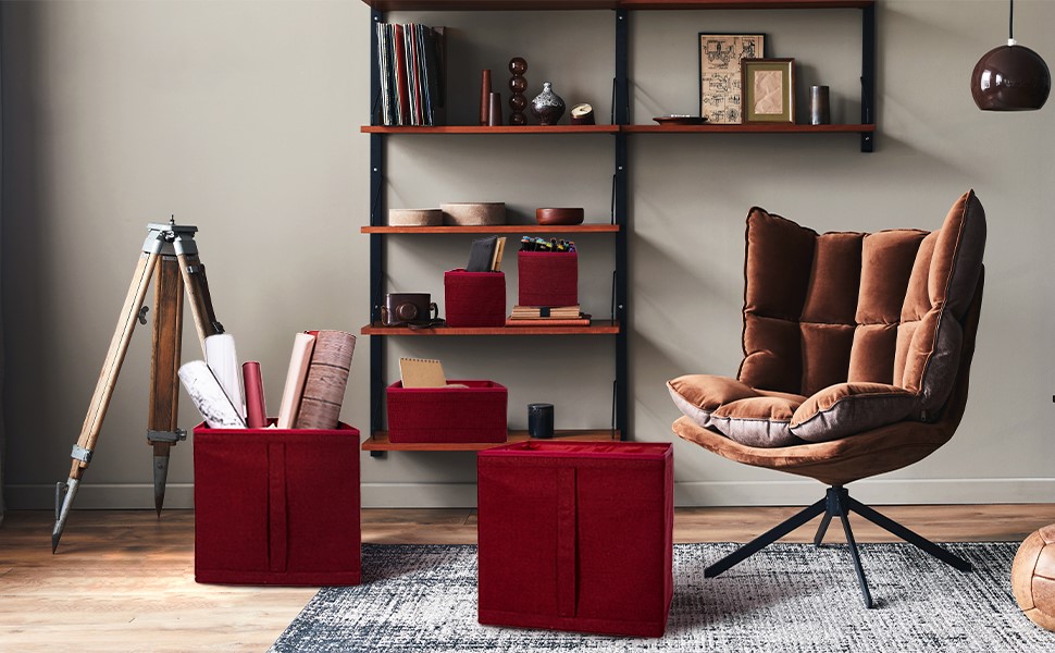 Winered Storage Bins for Organizing and Decluttering