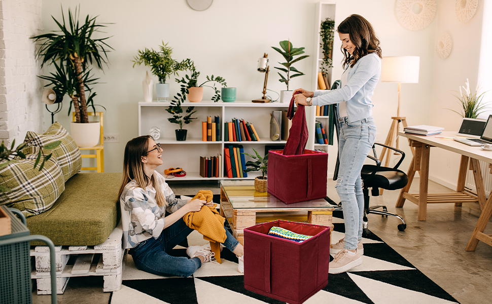 Winered Storage Bins for Organizing and Decluttering