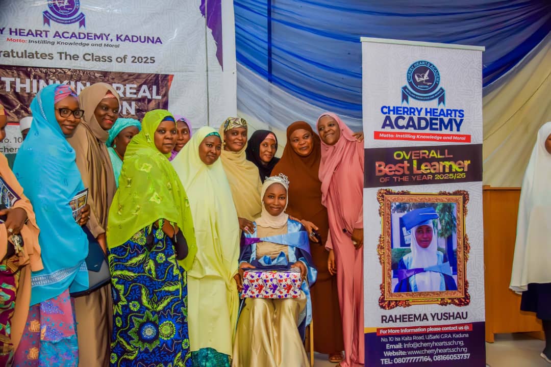 ✨🎓 Cherry Heart Academy Graduation 2025 🎓✨ What a proud and joyful day at Cherry Heart Academy, Kaduna! The Class of 2025 walked the stage with confidence, celebrating years of hard work, resilience, and achievement. Under the theme “Thinking Real Solution”, these bright minds are stepping into the future ready to make a difference. Congratulations to all the graduates—you’ve made your families, teachers, and community proud. Here’s to new beginnings and endless possibilities! 