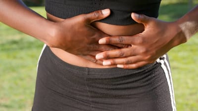 Person with stomach pain