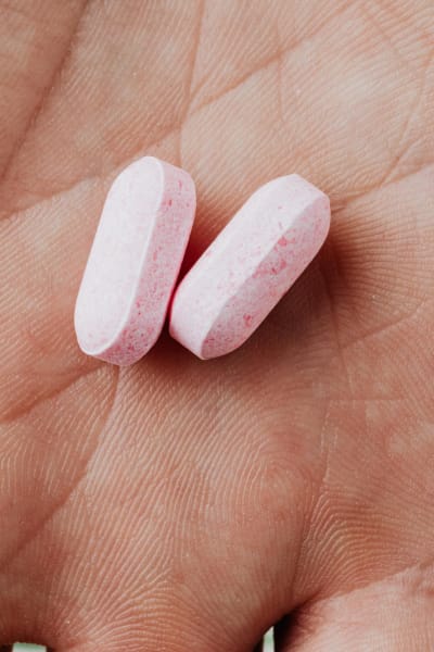 Close-up medicinal tablets