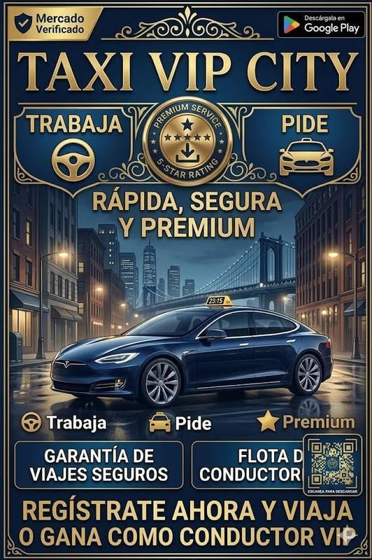 🚖 TAXI VIP CITY - ¡Pide tu viaje o Trabaja con nosotros!