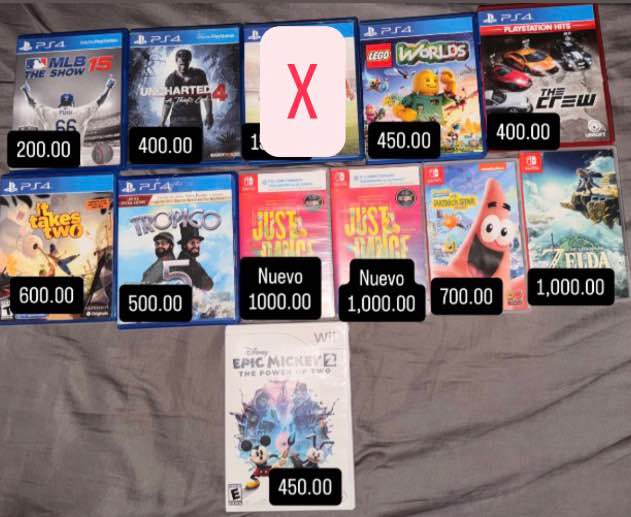 Fotografía del producto: Juegos de PS4 y Switch - Ángulo 1