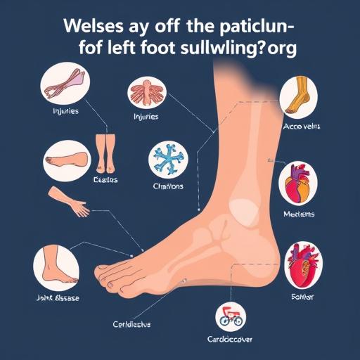 Причины отека стопы левой ноги