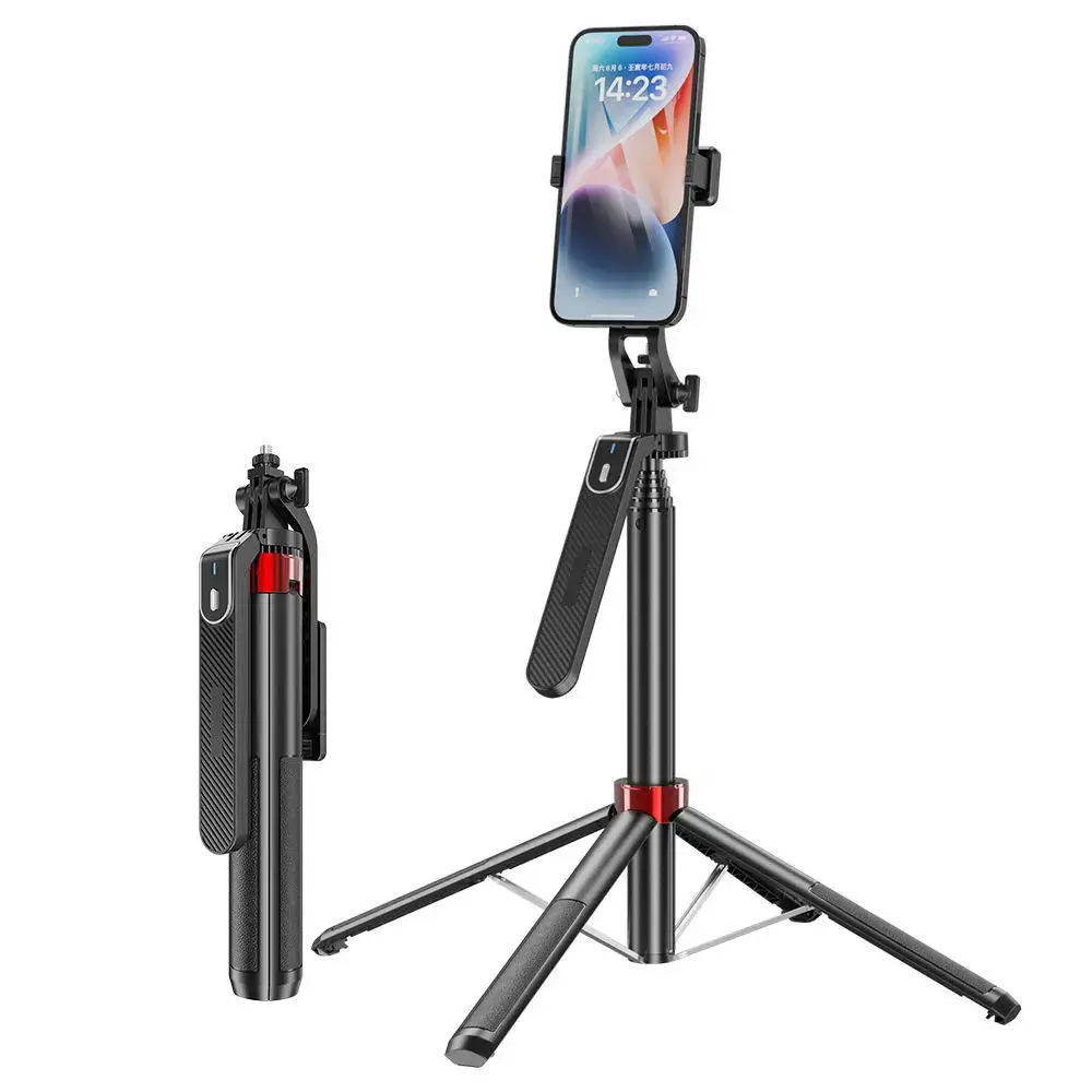 ATSolutions 4-Leg Tripod Stand for Mobile Phone with Selfie Stick & Bluetooth Remote
