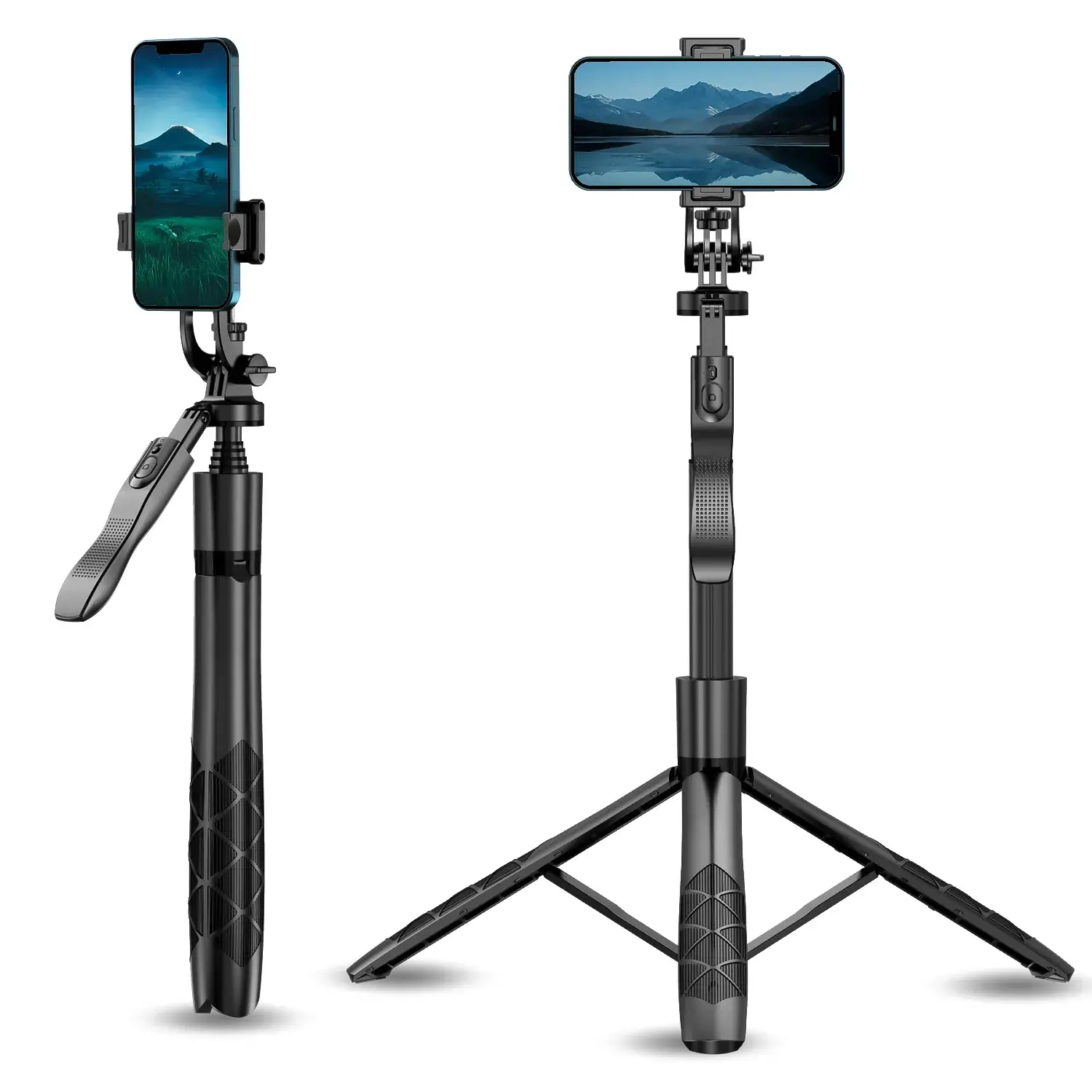 ATSolutions 3-in-1 Selfie Stick Tripod with Bluetooth Remote & 360° Rotating Phone Stand