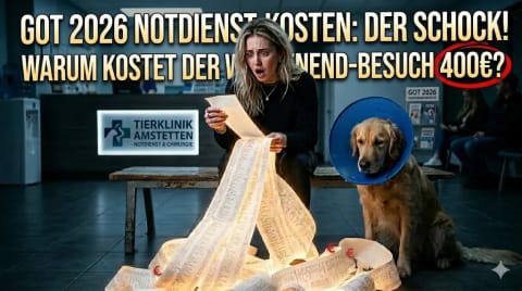 GOT 2026 Notdienst: Warum Ihr harmloser Wochenend-Tierarztbesuch jetzt 400€ kostet — und wie Sie sich schützen