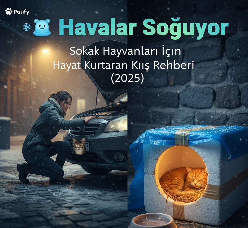 Havalar Soğuyor: Sokak Hayvanları İçin Kaput Altı Kontrolü ve Basit Yuva Yapımı (2025 Rehberi)