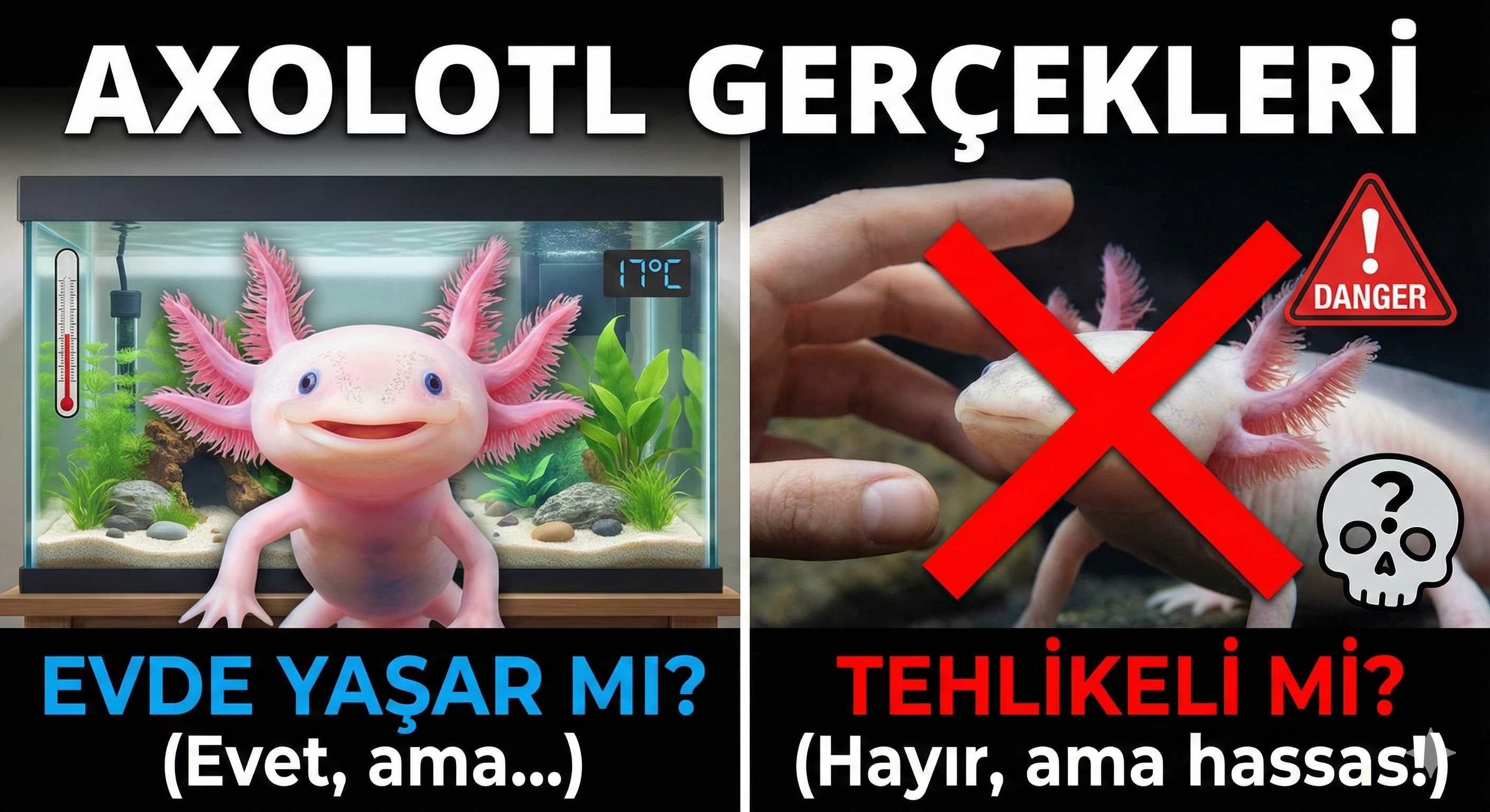 Axolotl Evde Yaşar mı? Meksika Yürüyen Balığı Bakım Rehberi 2025