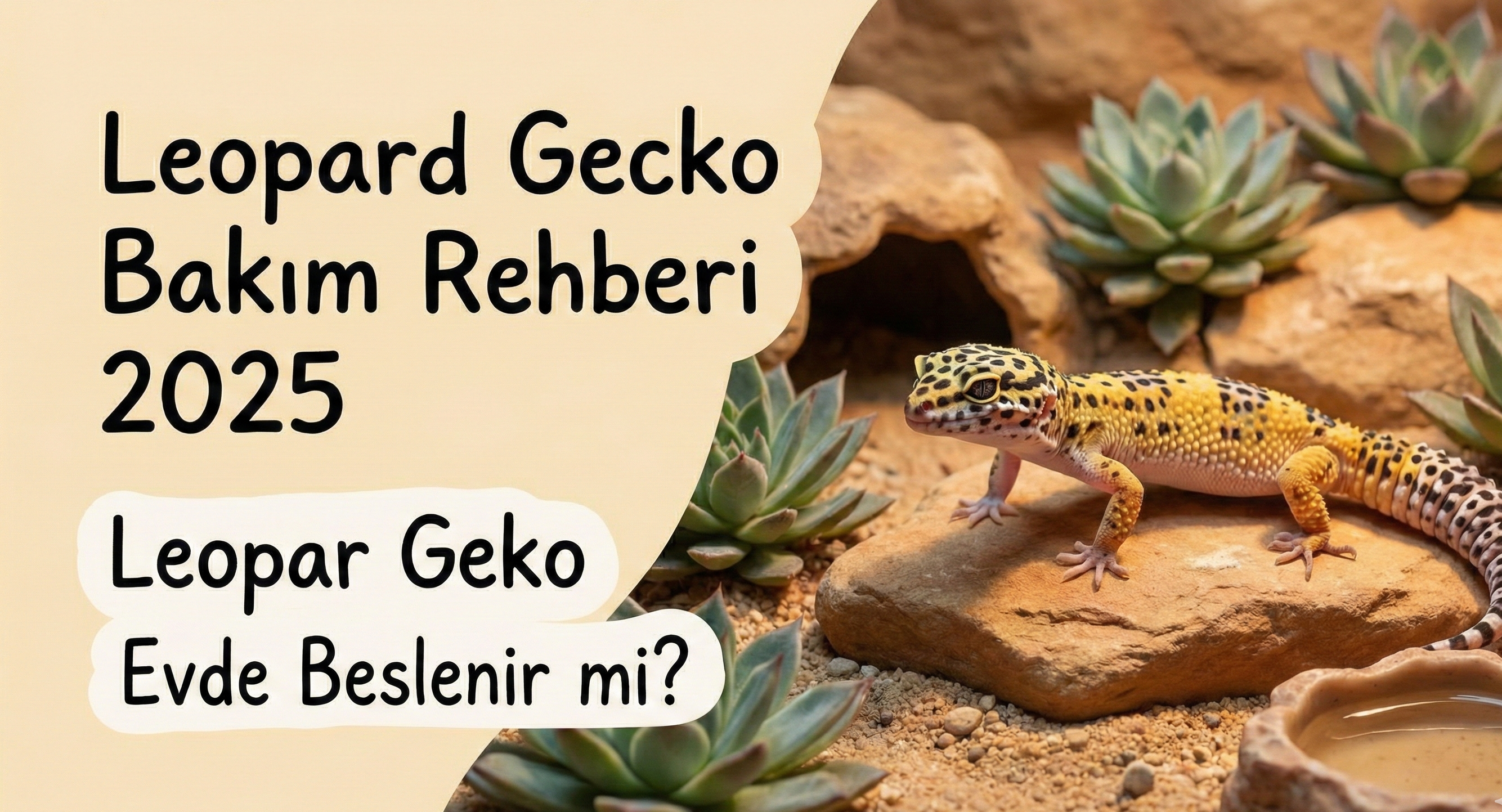 Leopard Gecko Bakım Rehberi 2025: Leopar Geko Evde Beslenir mi?