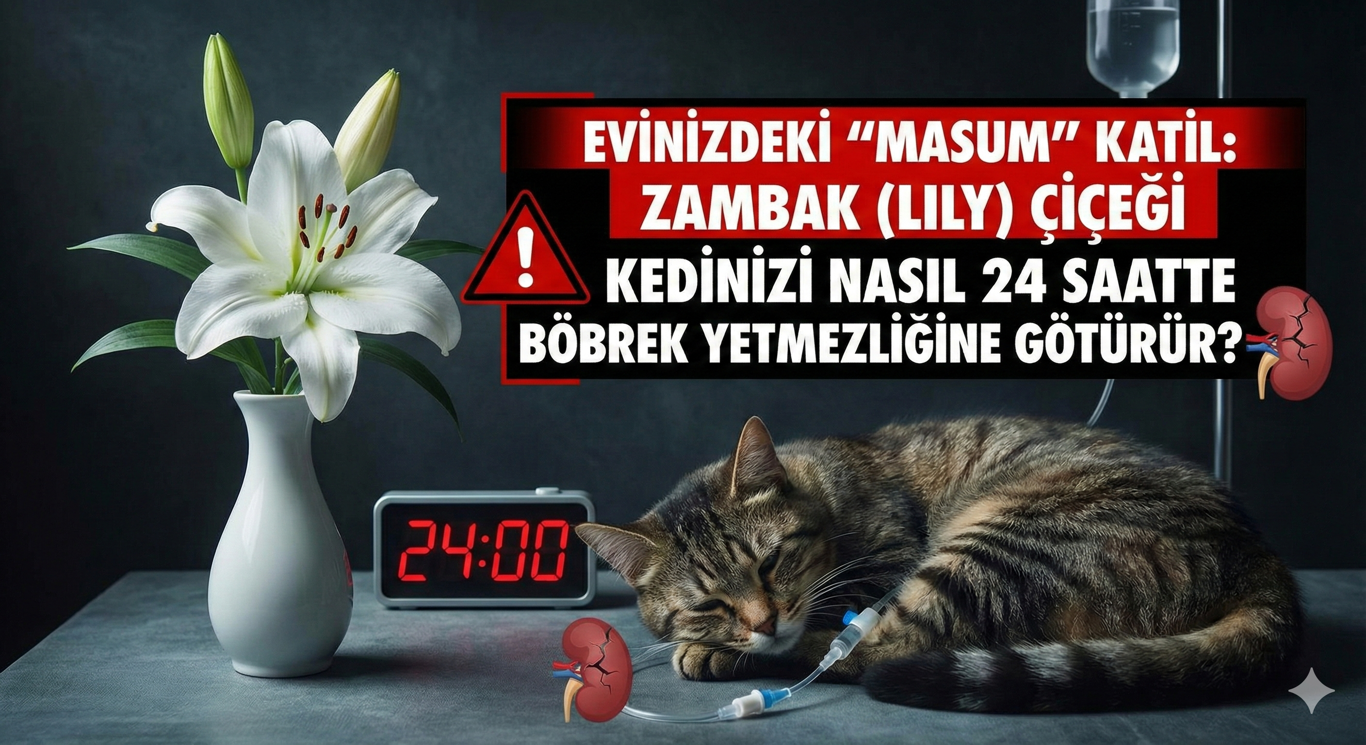 Evinizdeki 'Masum' Katil: Zambak (Lily) Çiçeği Kedinizi Nasıl 24 Saatte Böbrek Yetmezliğine Götürür?